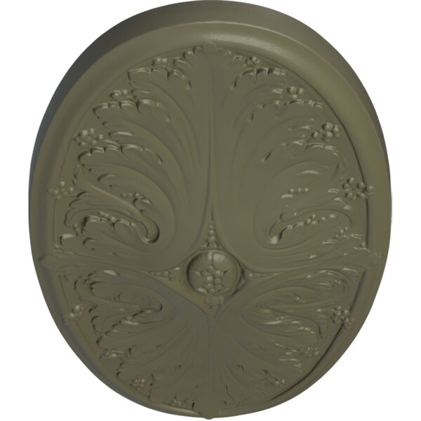 Madrid Ceiling Medallion, Hand-Painted Spartan Stone, 24 3/4W X 12 1/2H X 1 3/4P